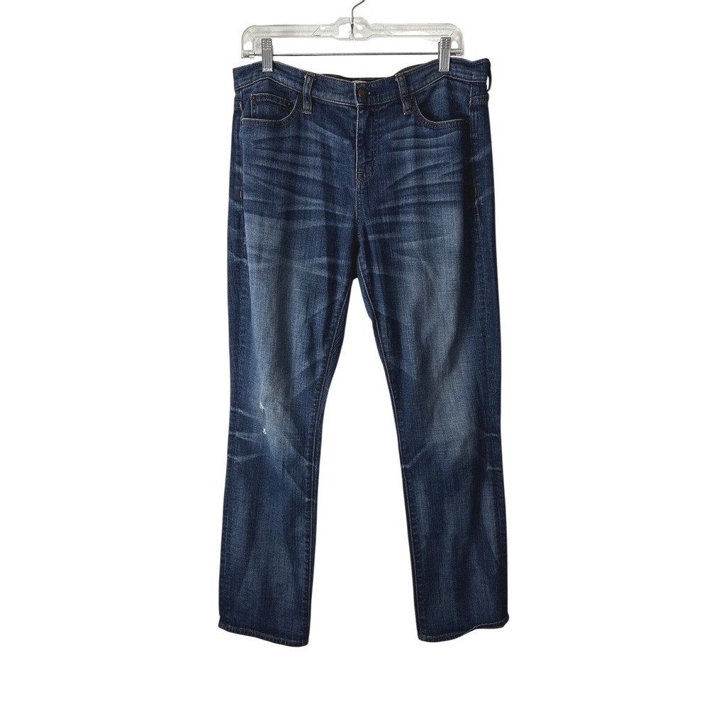 J.Crew Stretch Jeans‎ Womens Size 30 Straight Leg Blue Denim Distressed Cotton